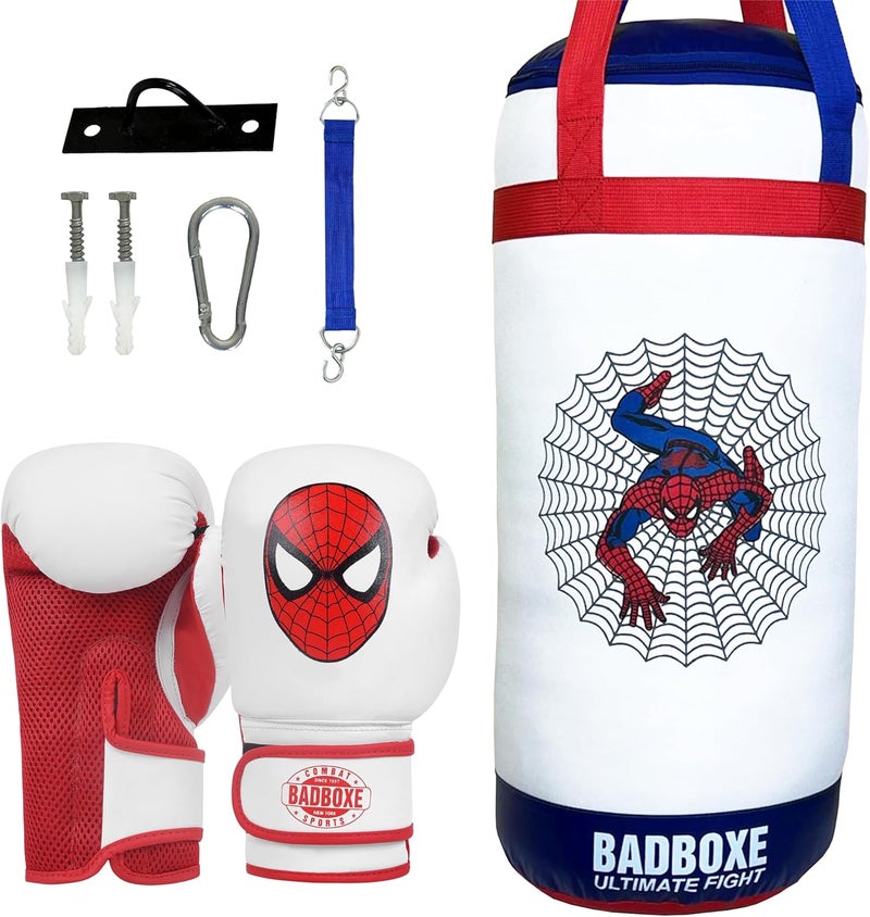 BADBOXE Punching Bag w/Free Boxing Gloves | Junior 2FT Punching Bag Set w/Mount & Hanger | Youth Boxing Bag with Free Boxing Gloves - Image 1
